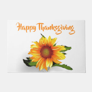 Watercolor sunflower  doormat
