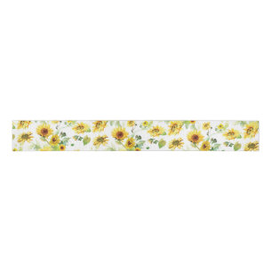 Watercolor Sunflower Grosgrain Ribbon