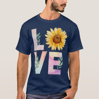 Watercolor Sunflower Lovers  T-Shirt