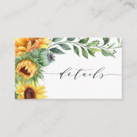 Watercolor Sunflower Modern Details