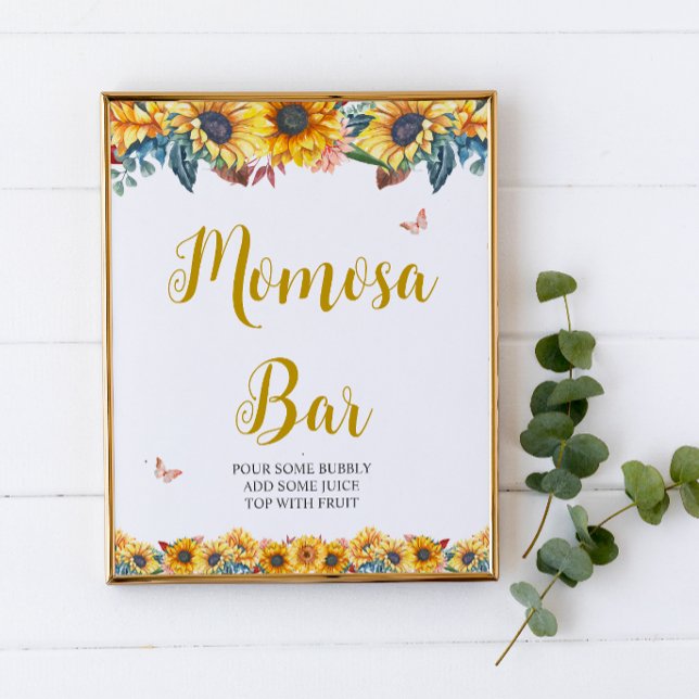 Watercolor Sunflower Momosa Bar Sign (Creator Uploaded)