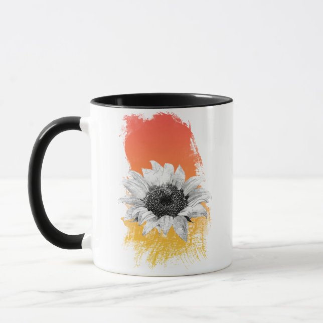 Watercolor Sunflower  Mug (Left)