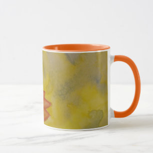 watercolor sunflower mug