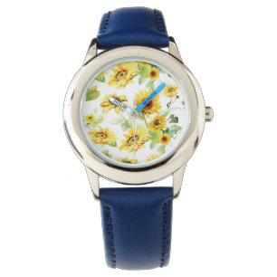 Watercolor Sunflower Watch