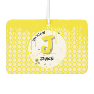 Watercolor Sunflower with Butterflies Like Yellow Car Air Freshener