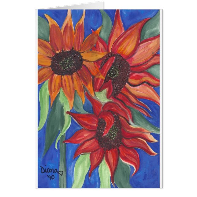 Watercolor Sunflowers (Front)