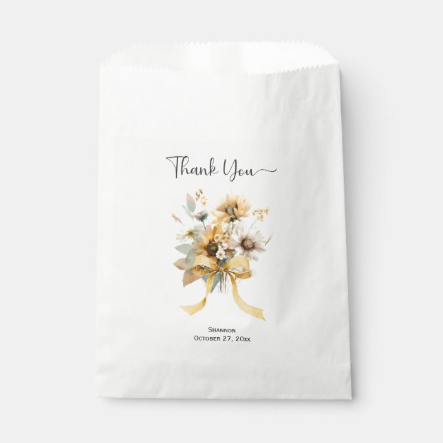 Watercolor Sunflowers Generic | Favour Bag (Front)