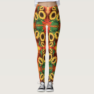Watercolor Sunflowers Leggings