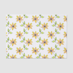 Watercolor Sunflowers Pattern Tissue Paper