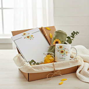 Watercolor sunflowers personalised    notepad