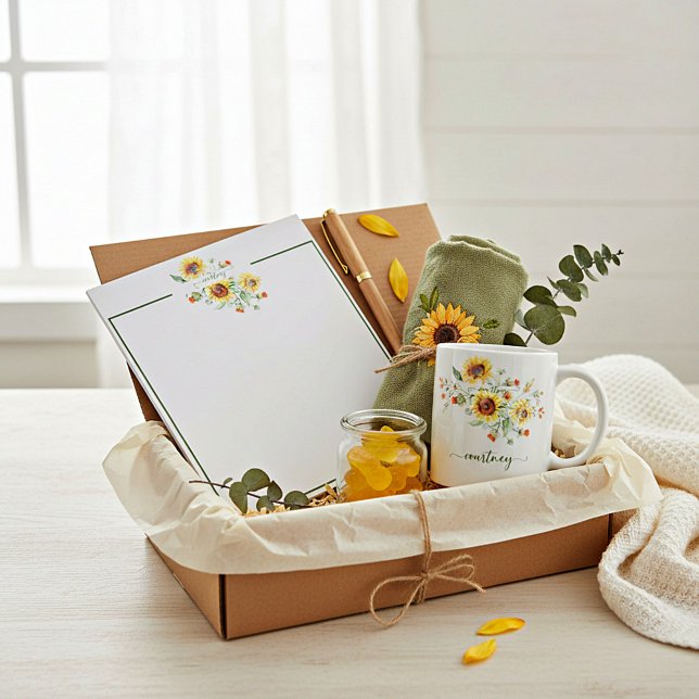 Watercolor sunflowers personalised    notepad (Creator Uploaded)