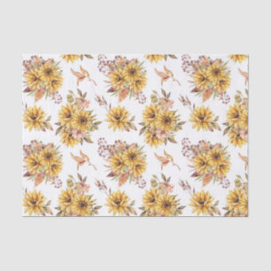 Watercolor Sunflowers  Tissue Paper
