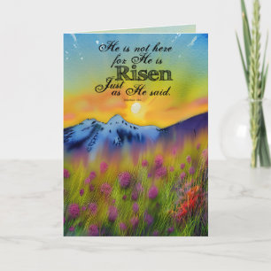 Watercolor sunrise custom display Easter Holiday Card