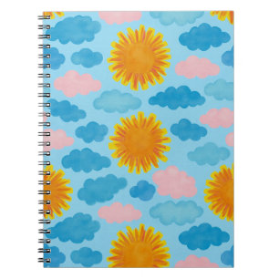 Watercolor Sunrise Sunset Blank Journal/ Notebook