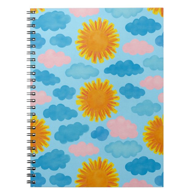 Watercolor Sunrise Sunset Blank Journal/ Notebook (Front)