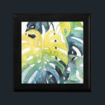 Watercolor Sunset Palm Tree Leaves Gift Box<br><div class="desc">"Sunset Palm Composition I" by Grace Popp. Features watercolor tropical greenery.</div>