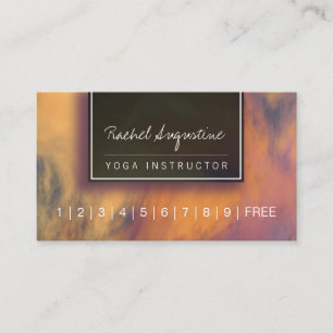 Watercolor Sunset YOGA Instructor Loyalty Punch