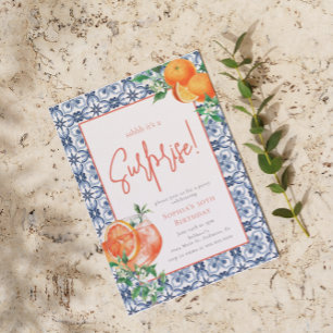 Watercolor Surprise Any Year Spritz Birthday Invitation