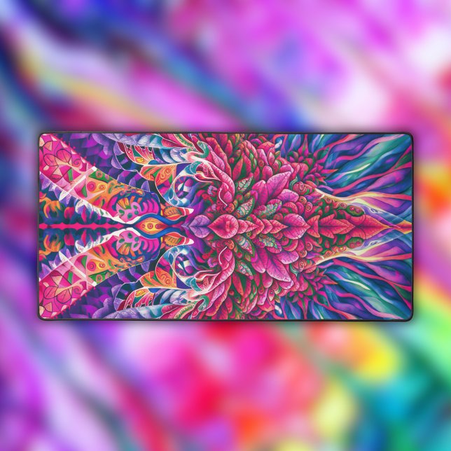 Watercolor Surreal Abstract Leaves Desk Mat (Creator Uploaded)