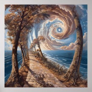Watercolor Surrealism Art Poster