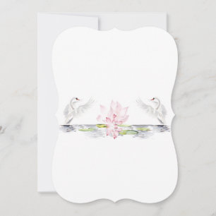 Watercolor Swans Card