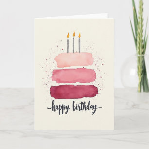 Watercolor Sweet Birthday Card