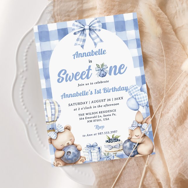 Watercolor Sweet One 1st Birthday Party Invitation (Creator Uploaded)