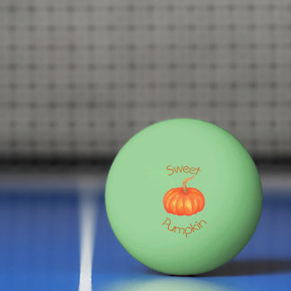 Watercolor sweet orange pumpkin Ping Pong Ball