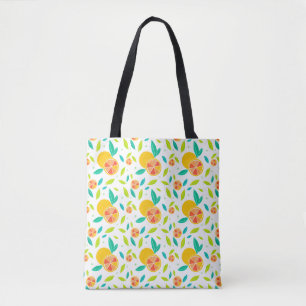 Watercolor Sweet Oranges Pattern Tote Bag