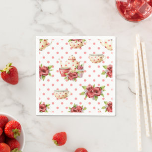 Watercolor Sweet Tea Party Napkin