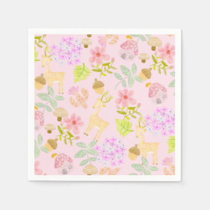 Watercolor sweet things pink napkin. napkin