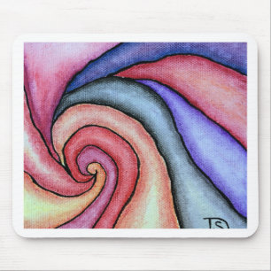 Watercolor Swirl Mouse Pad