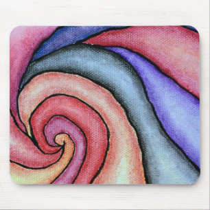 Watercolor Swirl Mouse Pad