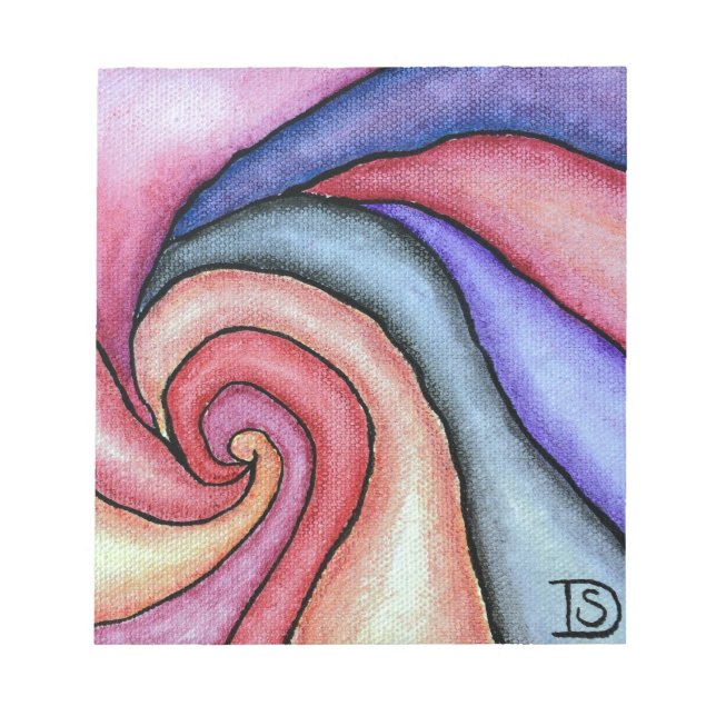 Watercolor Swirl Notepad (Front)