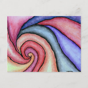 Watercolor Swirl Postcard