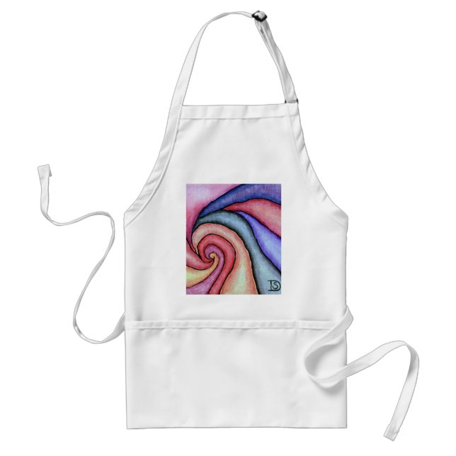 Watercolor Swirl Standard Apron (Front)