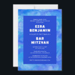 Watercolor Swirls Custom PHOTO Bar Bat Mitzvah Invitation<br><div class="desc">Perfect card to announce a bat mitzvah, bar mitzvah or other Jewish celebration! Hand made art for you. FULLY CUSTOMIZABLE! Click on “Personalise” above to edit the text and add your own photo to the back. Click "edit using design tool" to adjust the fonts, colours and placements and to delete...</div>