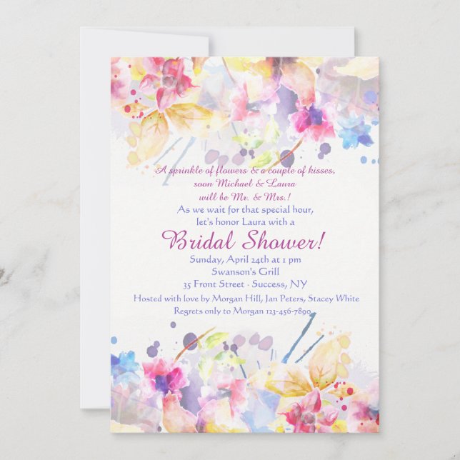 Watercolor Symphony Invitation (Front)