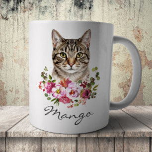 Watercolor Tabby Cat Coffee Mug