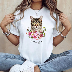 Watercolor Tabby Cat T-Shirt
