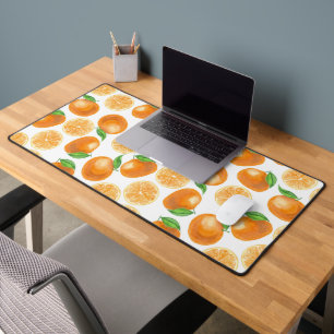 Watercolor tangerines desk mat