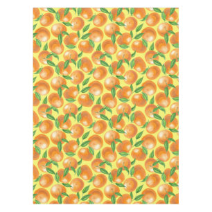 Watercolor tangerines tablecloth