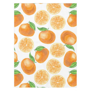 Watercolor tangerines tablecloth