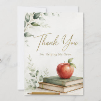 Watercolor Teacher Appreciation Thank You Card