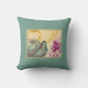 Watercolor Teapot Throw Pillow