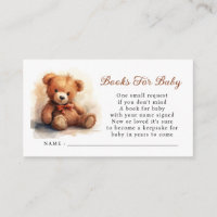 Watercolor Teddy Bear Baby Shower Books For Baby