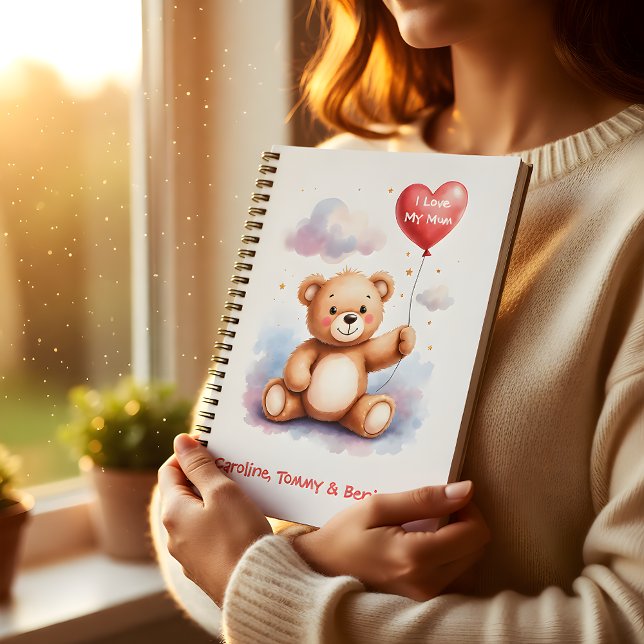 Watercolor Teddy Bear Mom  Notebook (Creator Uploaded)