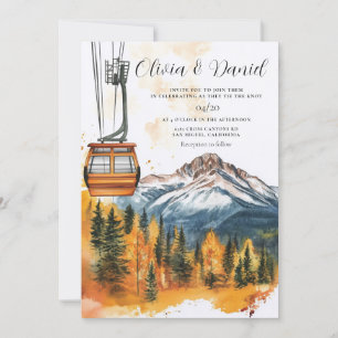 Watercolor Telluride Colorado Destination Wedding Invitation