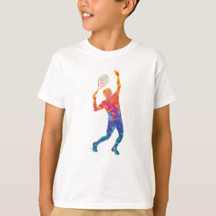 Watercolor Tennis Man T-Shirt