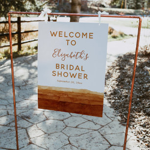 Watercolor Terracotta Abstract Desert Welcome Sign